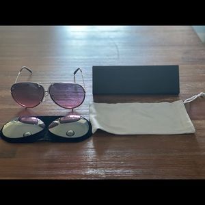 Porsche design Sunglasses silver and purple lens
